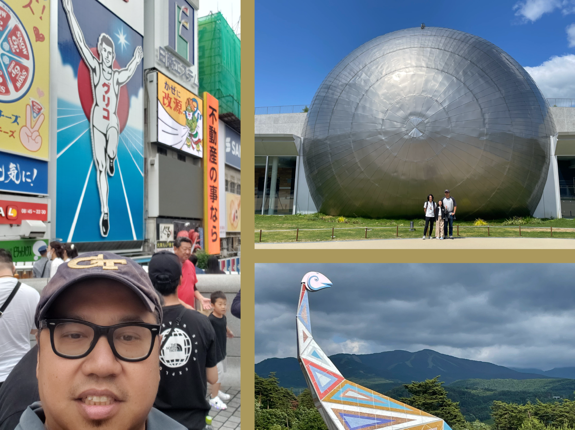 Roland Parungao and family in Japan