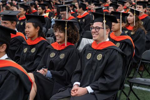 Master students at spring 2025 commencement