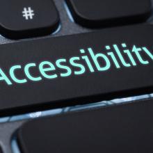 Keyboard with "Accessibility" on a key